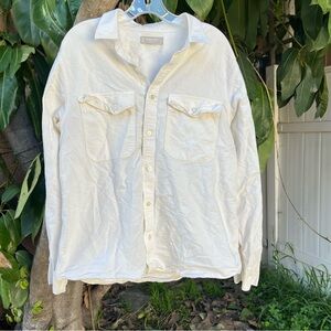 Everlane Organic Cotton Button Down Shirt in Cream.